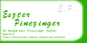 eszter pinczinger business card